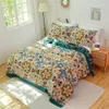 Battaniyeler çiçek şekerleme battaniye çift kanepe kapağı pamuk gazlı bez ev tekstil yaz serin yorgan yataklar için yumuşak yatak örtüsü tabakası