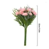 Decorative Flowers Artificial Small Carnation Bouquet Christmas Wreath Accessories Home Dining Table Bonsai Wedding Party Decoration