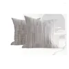 Kudde stripe kuddar elfenbensfodral dekorativ täckning för soffa 45x45 50x50 30x50 fransk stil veranda vardagsrum heminredning