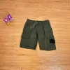 Designer Clothes Short Pant Brand Stone New Summer Pants Men Bottoms Classic Small Label Design Cotton Cargo Pocket High Street Mens Shorts Pants