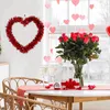 Dekoracyjne kwiaty Walentynkowe Dekorację Wreńki kwiatowe z wisiorek z drutu w kształcie serca idealny do ustawienia sceny Oświetlenie Outdoors