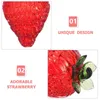 Party Decoration Crystal Strawberry Ornament Office Decor Fruit Desktop Figurine Home Decorative Prop White Ornaments Table Adornment