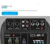 Оборудование MX04 4Channel Bluetooth Mini Mixer Sound Card Audio DJ 16 Цифровые эффекты снижение шумоподавителя.