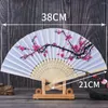 Figurine decorative Fans Cherry Blossom Fans cinese Pianta giapponese Modello d'arte Artigianato Ornamenti Dance Bamboo Folding Hand Fan Fan