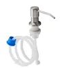 Dispensateur de savon liquide Appuyez sur Pompe Tête 304 Évier en acier inoxydable Cuisine de salle de bain Pipe d'extension du pendentif de salle de bain