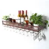 Decoratieve borden Bar Wine Glass Rack Hanging Creative European Style Flessen Wall Rood