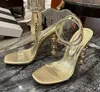 Dress Shoes Gemstone Heel Ladies Bling Party Runway Summer Sandal Rhinestone Straps Open Toe Ankle Strappy Sexy Celebrity