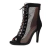 Dance Shoes 2024 Donne Tambie Trend Stivali Lacci-Up Stiletti Jazz Latin Dancing Bootie sexy Big Taglia