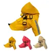 Vêtements pour chiens arc argument imperméable des vêtements imperméables avec harnais vêtements de pluie extérieurs petits chiens moyens