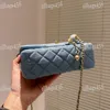 Denim CF Women Designer Bag Crossbody Bag 20 cm Złota Ball Luksusowa torebka pod pachami Matelasse Regulowany łańcuch sprzęgła wieczorne Vintage Monety Porcjusz karty Fanny