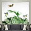 Tapissries 3D Gröna blad Tapestry Tropical Plant Wall Hanging Farmhouse Home Decor Drabellduk Bedstrast Tenture Mattor