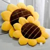 Poduszka ładna nadziewana słonecznik pluszowa roślina kwiaty dekoracje rekwizyty na sofę krzesło wewnętrzne dla dziewcząt prezent dla dziewcząt