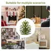 Decoratieve bloemen dennenbekleding decoraties realistische mini -maat rustieke kegel kunstmatige groene kerstboom ornamenten voor thuis