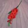 Декоративные цветы 2024 Реалистичный 1pc искусственный симулятор Gladiolus Flower Stem Свадебный букет / Posy стол