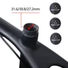 Poste de selle à vélo en fibre de carbone complète Vis ultralime de la route de vélo MTB 272309316300350400mm 240325