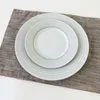 Plattor enkelhet Circle Round Ceramic Plate Set Restaurang som serverar mikrovågsugn Diskmaskin Säkra middagsrätter