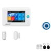 Kits Tuya Smartlife APP Remote Control WiFi GSM GPRS Home Alarm Burglar System 4.3 inch Touch Screen For Home Security