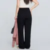 Pants Banana High Waisted Wide Leg Plus Size Women's Casual Simple Stretch Knitted Fabric Full Length Trousers