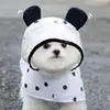 Appareils pour chiens pluvieux Poncho Polon à capuche Polyester Taffeta Wide Brim Hat Jacket Puppy Raincoat Windproof
