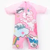 Set Unicorn Print Girls Swimsuit 28 jaar 2022 Nieuwe Swimwear Set of Pink Cartoon One Piece Surf Surfing Pak Beachwear