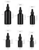 Ausrüstungen 100x 50 ml Sier Glass Tropper Flasche Schwarze Kappen Gla -Tropfen tragbare nachfüllbare Reiseflasche
