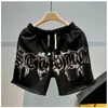 Gothic Dark Cross Letter Print Shorts Men Summer Fashion Trend Y2K Baggy American Hip-Hop High Street Basketball Gym Shorts Men 240327