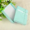 Gift Wrap 1Pcs Jewelry Box For Ring Storage Black Necklace Paper Jewellery Packaging Bracelet Earring Display With Sponge