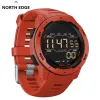 Apparaten North Edge Mars Men Digital Watch Military Sport Heren horloges waterdichte 50m stappenteller calorieën stopwatch uur darmklok