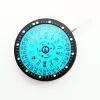 Kits Mod 28.5MM Watch Transparent Dial Green Luminous Bead Colorful Literal Fit for NH35 NH36 NH38 NH70 4R Movement