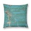 Pillow Rustic Wood With Bright Turquoise Paint Weathered And Aged To Perfection Throw Luxury Covers