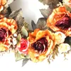 Fleurs décoratives 35 cm de porte élégante couronne de fleur en plastique Fleur d'été