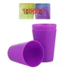 Tasses jetables Paies colorées tasses à café d'enfant en plastique