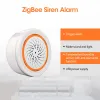 アクセサリーZigbee 3 in 1 wifiサイレンアラームリンケージ90dbサウンドライトセンサースマートホームTuyaスマートライフアプリアラームサイレン