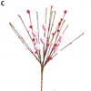 Decoratieve bloemen Langdurige kunstmatige Valentijnsdag hartvorm Red Berry Bouquet Lifelike Flower Decoration voor thuis