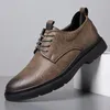 Casual Shoes Cowhide Męska skórzana duża głowa koronkowa robota chaussure hommes homren schuhe sapatos socjis masastulino