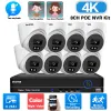 System 4K Face Recognition Poe IP Dome Camera System 2 Way Audio Color Night Vision CCTV Security Camera System Set 8MP 8ch Poe NVR Kit