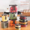 Storage Bottles Plastic Sealed Jars Moisture-proof Stackable Food Preservation Box Suitable For Microwave Ovens Double Sealing