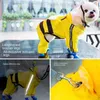 Hundkläder Little Raincoat Four Legged Waterproof Full Package Teddy Pet Rainy Clothes S/M Size Bixiong Pomeranian