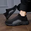 Casual Shoes Para Mesh Slip-On dla mężczyzn lekkie oddychające na świeżym powietrzu Męskie sportowe trampki męskie buty męskie