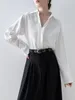 Women's Blouses White Women Tops Shirt 2024 Spring French Style Elegant Commuting Long Raglan Sleeve V-neck Casual Blouse For Office Lady