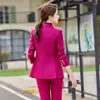 Pantalon de deux pièces pour femmes 2024 EST Formal Pantans Pantans Business Office Work Wear Suit Professional Career Interview Blazers Ladies pantalon