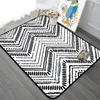 Carpets Nordic Black White Geometric Ethnic Carpet Anti-Slip Floor Rug Bath Mats Soft Kids Playing For Living Room Bedroom Rugs