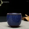 Copas de pires Chanshova Chinesa tradicional Chinese Crackle Porcelain Teacup 80ml Office Home Color Solid China Ceramic Tea H202