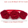 Vêtements pour chiens 50 / 100pcs de la Saint-Valentin Small Pet Flower Bowties Neccons accessoires de fleurs de rose Collier de chat pour