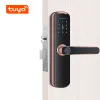 Lock Smart Tuya APP WiFi Phone Remote Control Fingerprint Lock Electric Password Code Number IC Card Door Lock With Key