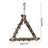 Autres fournitures d'oiseau perchèses mâchonnent des cages d'oiseau de jouet debout swing small small cage wood stand for Conures