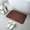 Alfombrillas de baño sin deslizamiento 3D adoquinado baño de baño de bañera de coral suave y cómoda alfombra absorbente de la alfombra de la alfombra