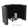Accessories Metal / Plastic Microphone Isolation Shield 3 / 5Panel Wind Screen High Density Absorbing Foam Live Broadcast