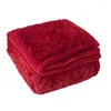 Couvertures imitation de mariage haut de gamme fourrure raschel double couverture rouge super douce super douce