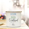 Mokken Happy Fathers Day Gepersonaliseerde witte email Mok aangepaste naam origineel en leuke vader's cadeaus Cup Coffee Tea
